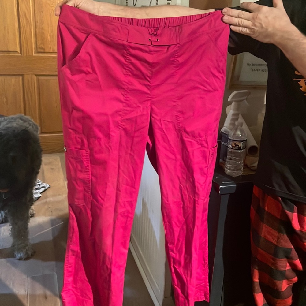 Pink scrub pants